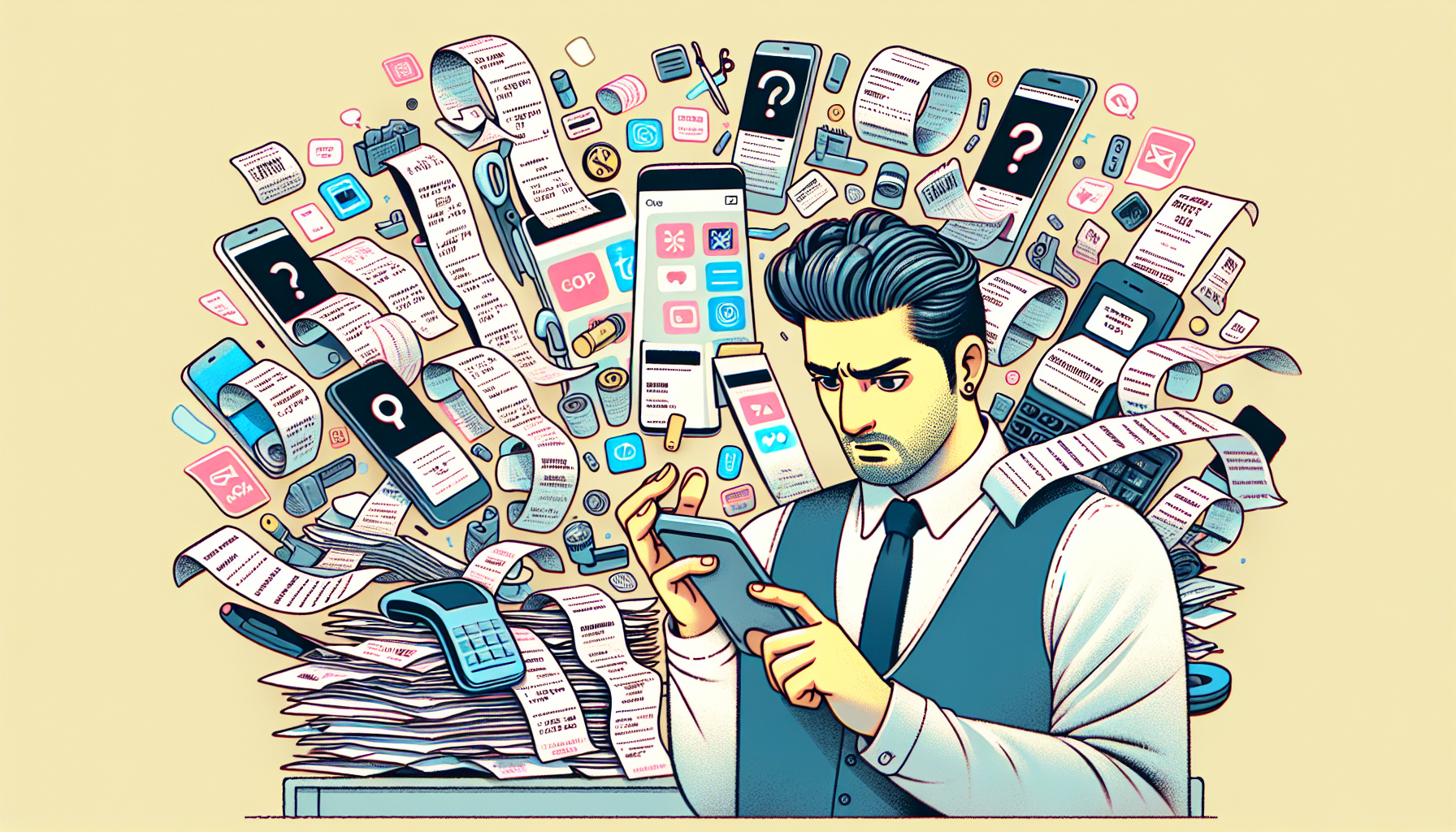 Common challenges users face with receipt buying apps including app overload and confusion.