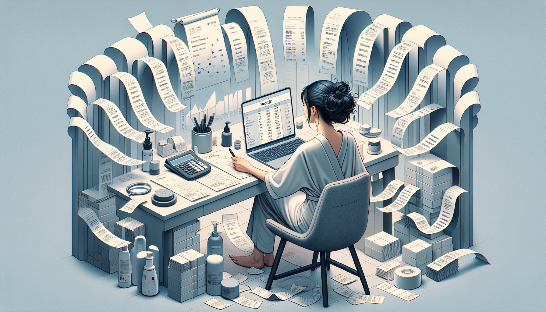 Person analyzing receipts for side business opportunities in 2026.