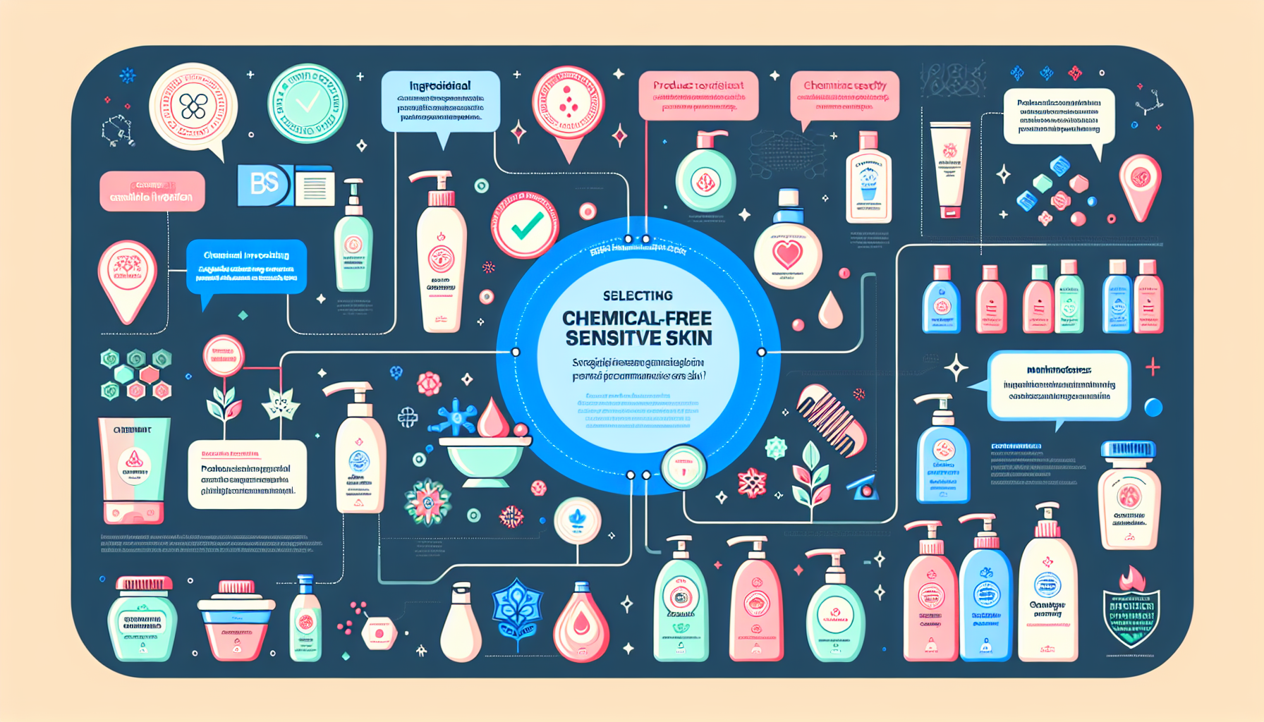 Infographic on choosing additive-free shampoos for sensitive skin.