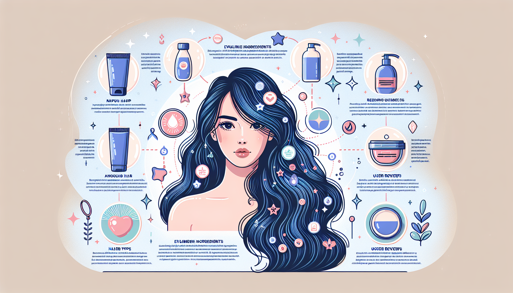 Infographic on tips for choosing shampoo highlighting key selection criteria.