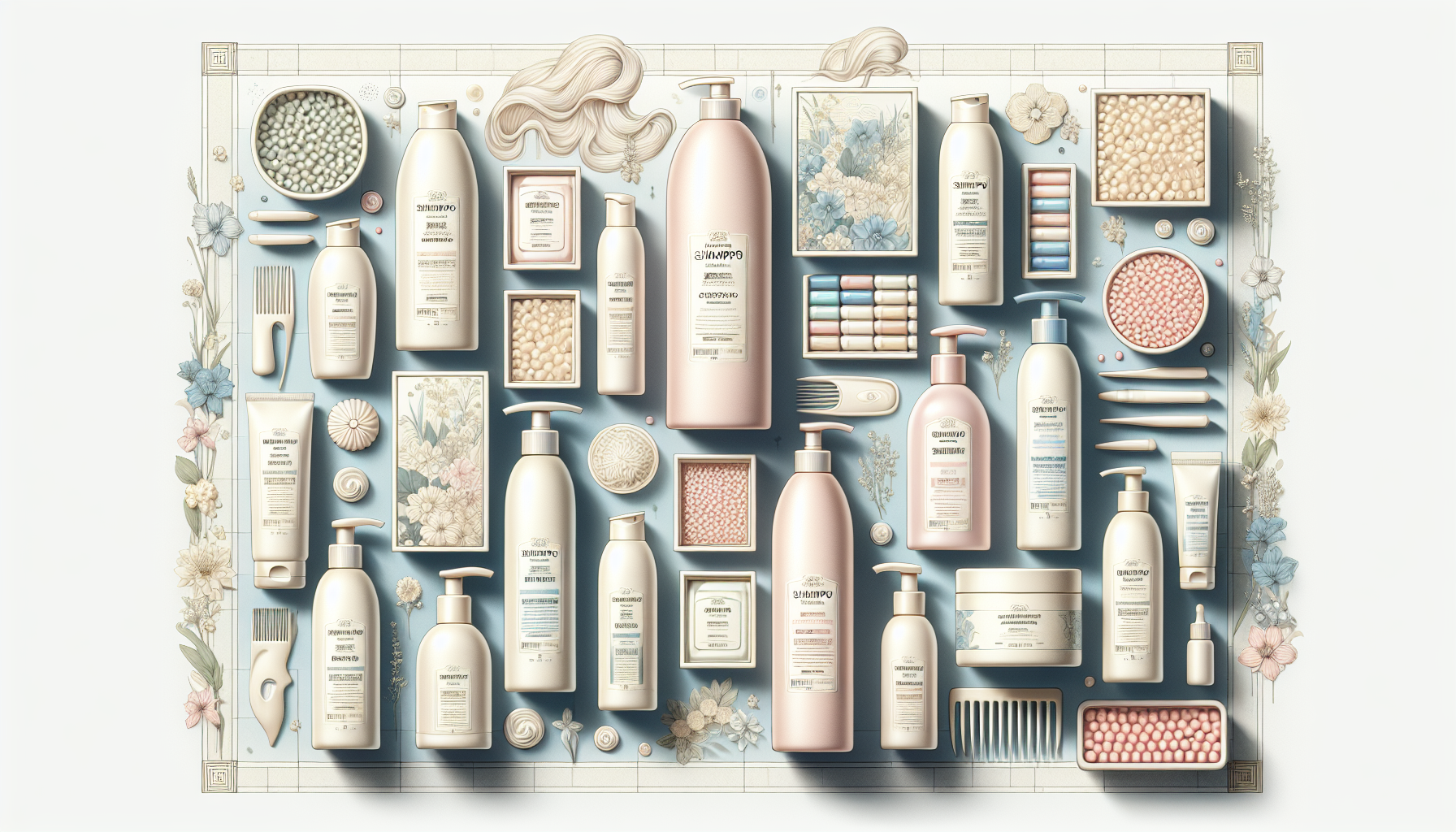Popular shampoo products from LCJ MALL in a visually appealing collage.
