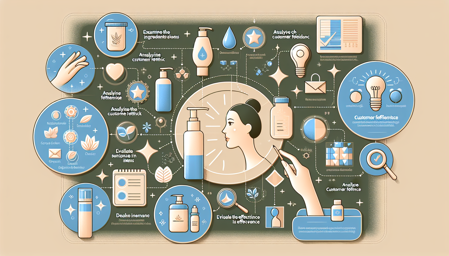 Diagram illustrating how to choose skincare products effectively.