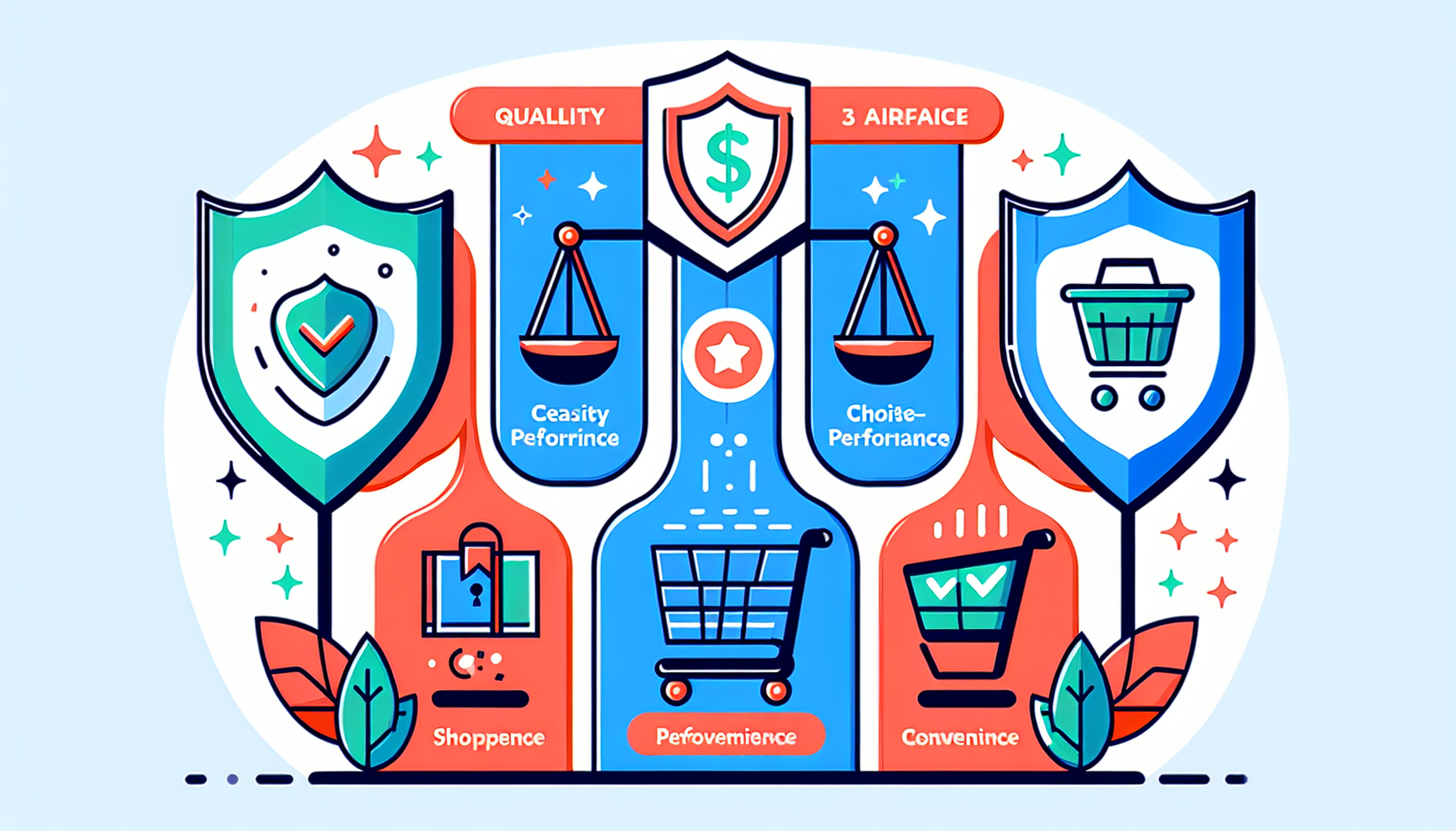 Infographic illustrating smart shopping points for beauty products.