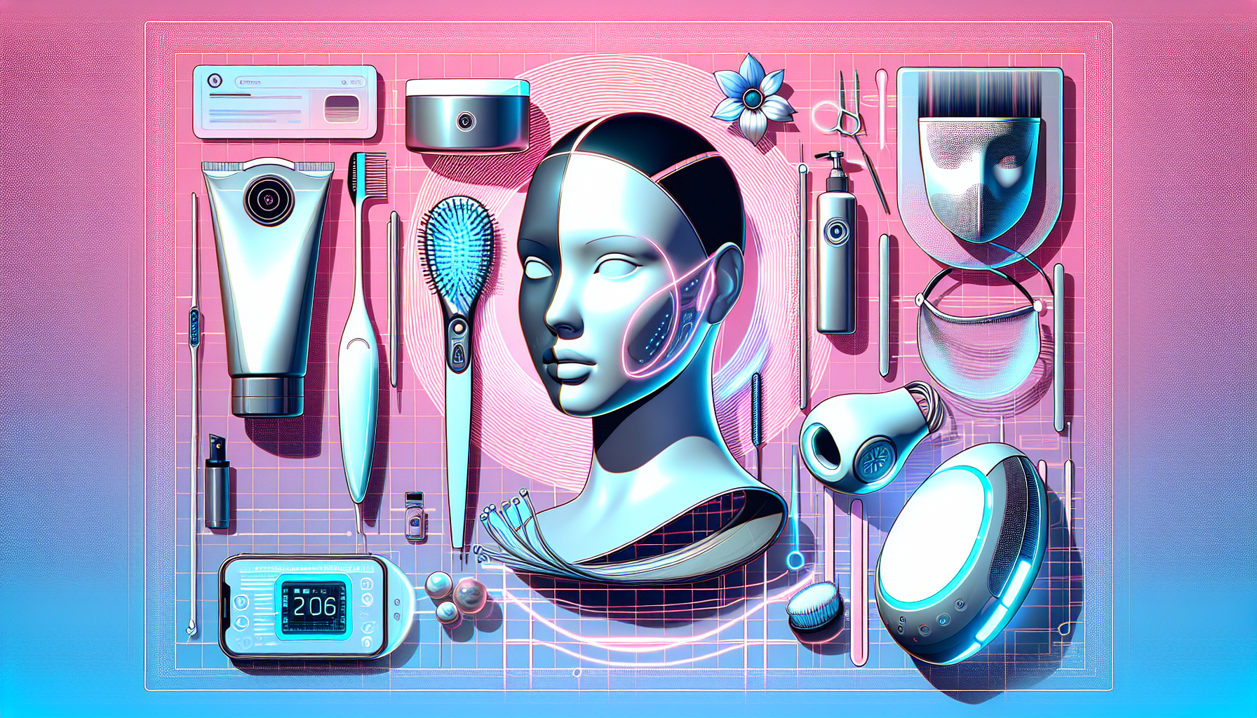 Collage of recommended TikTok Shop gadgets including a beauty mask and hair cap.