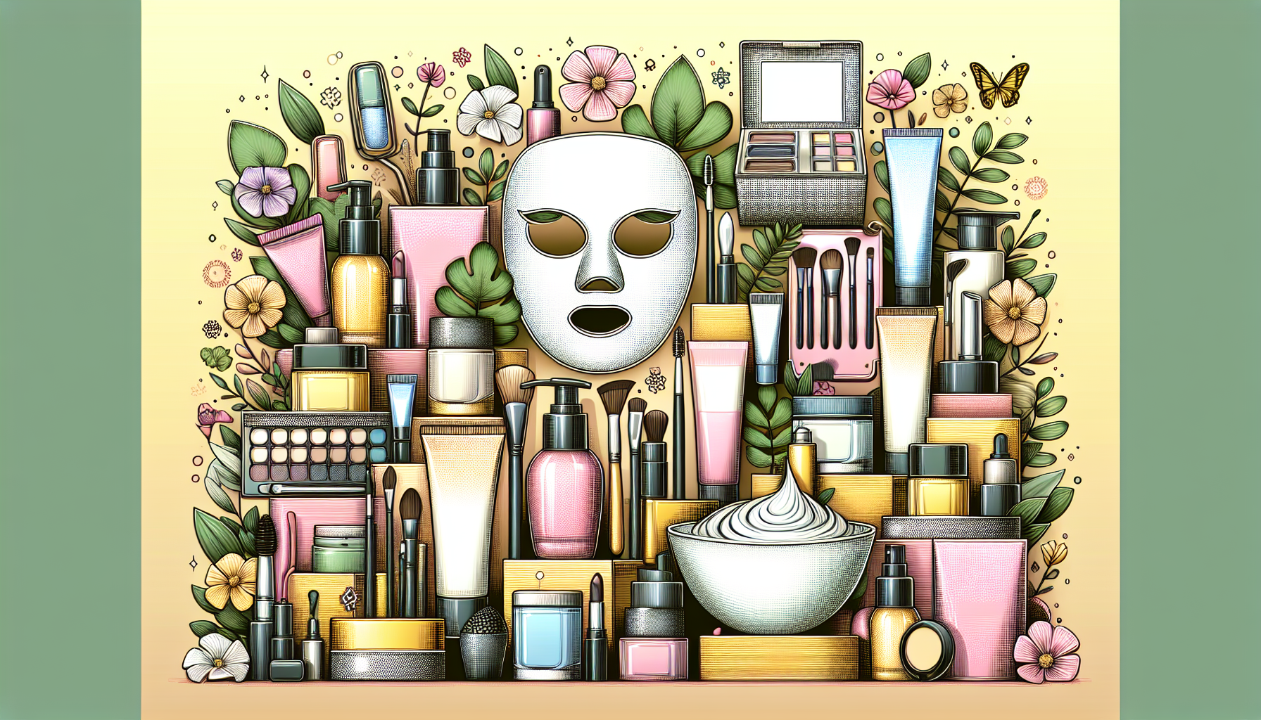 Collage of recommended beauty products available on TikTok Shop and Amazon.