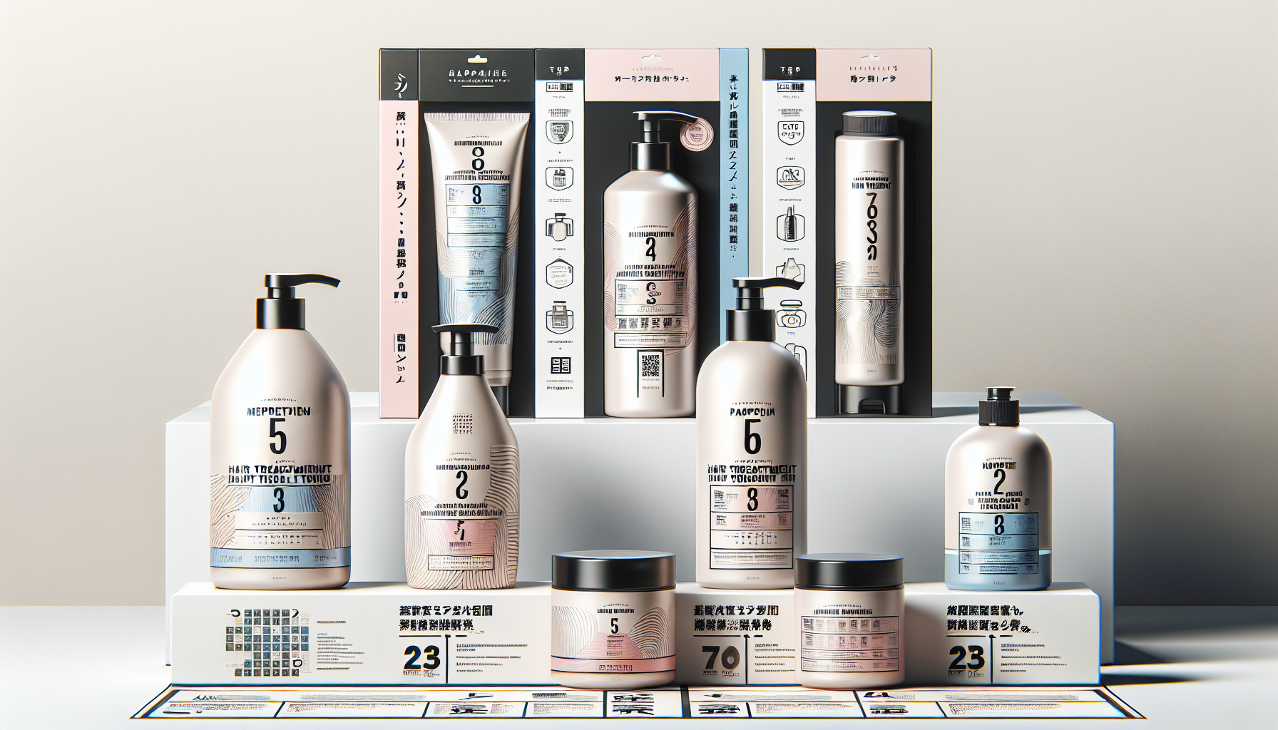 Top 5 hair treatment products for 2026 displayed with unique packaging.