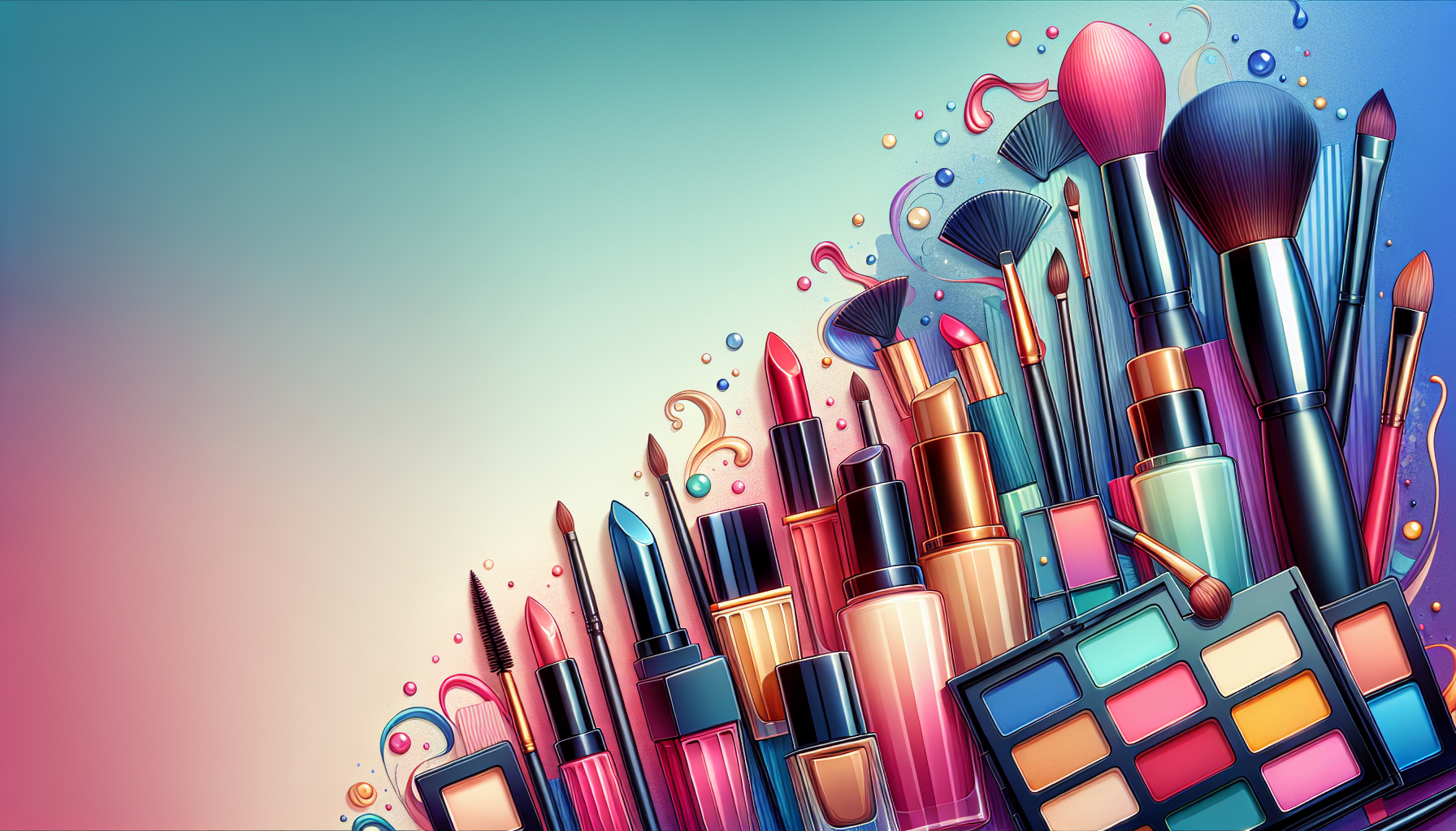 Vibrant makeup palette showcasing the latest beauty trends for 2026.