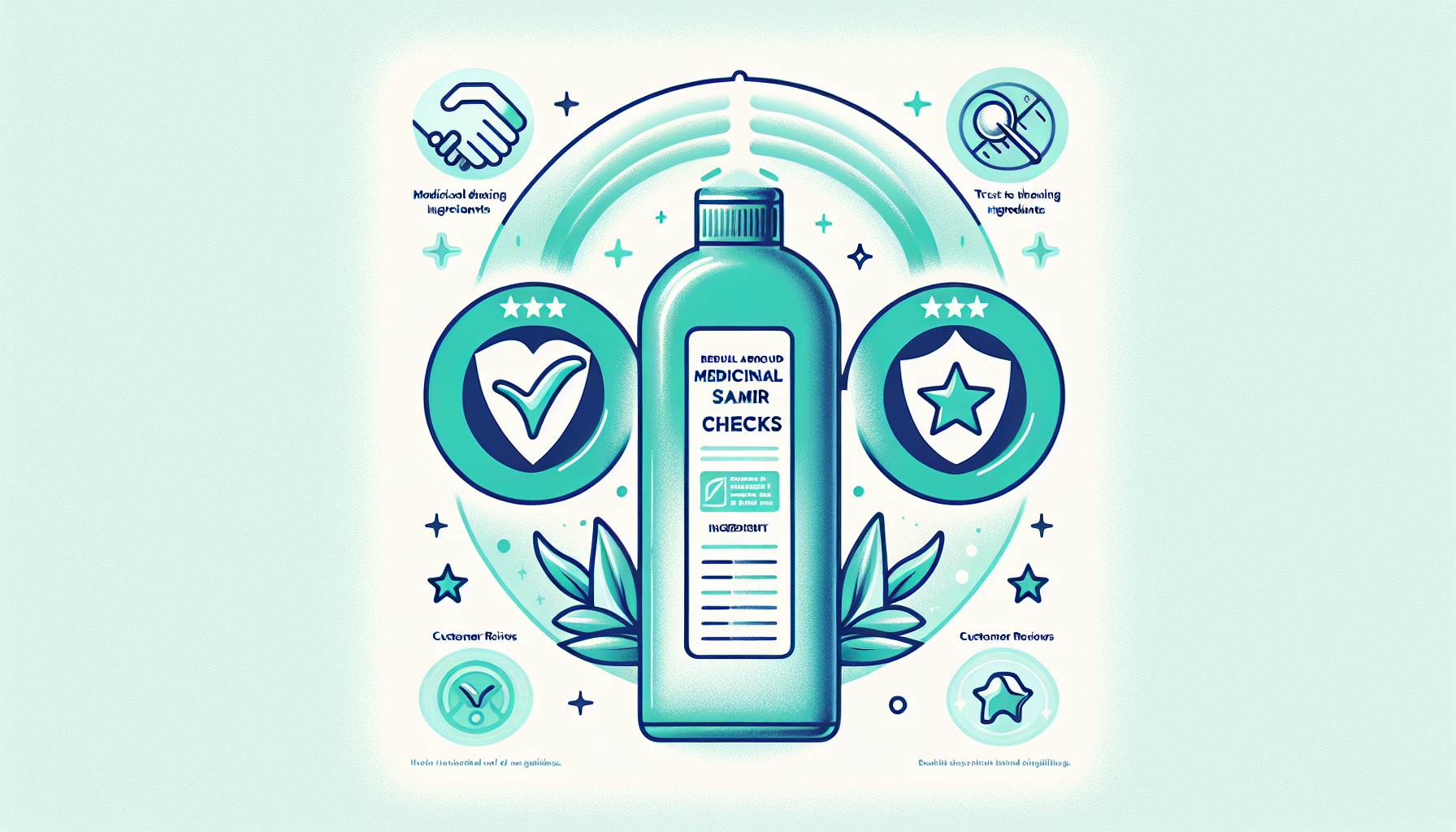 Infographic on choosing medicinal shampoos featuring icons and key points.