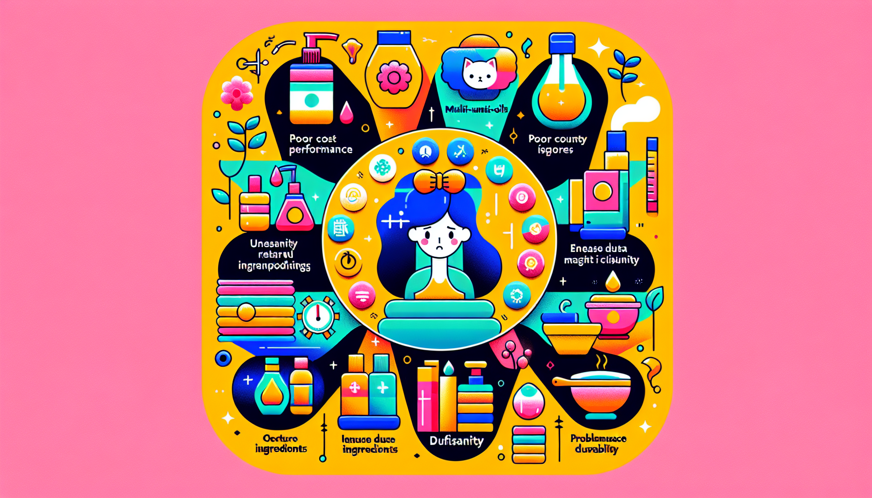 Infographic showing common concerns about body multi-oils
