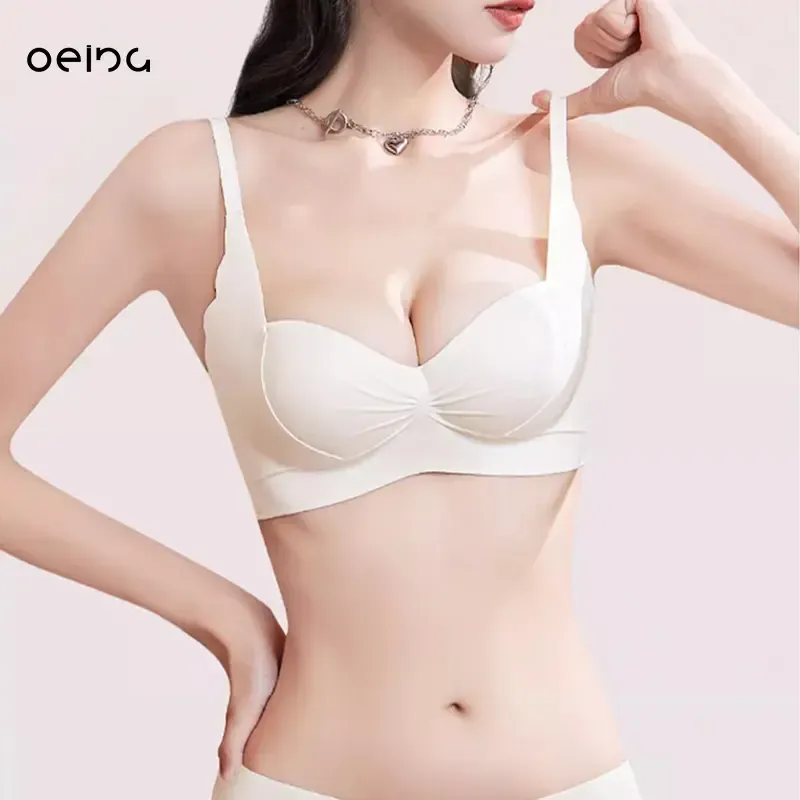 【OEING】 [2セット] レディース プッシュアップブラ, 3D立体カップ, ピーチ型バスト整形, 夢のようなシルエット, 重力に逆らうリフトアップ, サイド脂肪カバー#C21
