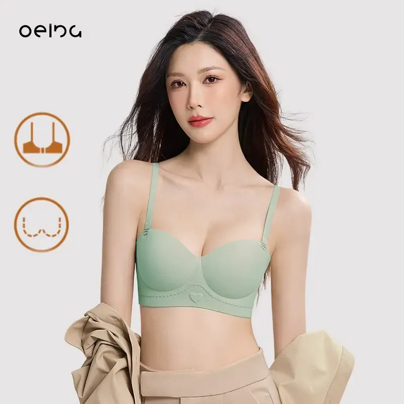 【OEING】【2点セット】女性用下着セット、ワイヤーなし下着、プッシュアップ下着、通気性と快適性、すべての季節に着用でき、小さな胸の下着は毎日の着用に適しており、よりセクシーな#70 2