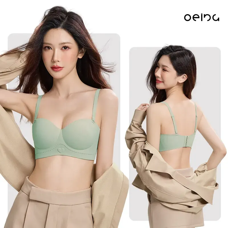 【OEING】【2点セット】女性用下着セット、ワイヤーなし下着、プッシュアップ下着、通気性と快適性、すべての季節に着用でき、小さな胸の下着は毎日の着用に適しており、よりセクシーな#70 2