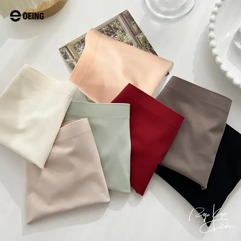 【OEING 】【7点セット】抗菌・シームレス レディースショーツ、3Dヒップインプリント、肌なじみのフェイスマスク付き、ミドルウエストのトライアングルショーツ