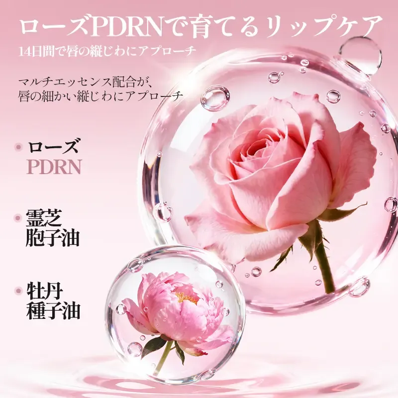 MISTINE ナイトグローリキッドファンデーション 高効率皮脂コントロール処方・美容エッセンス配合 30g +ローズPDRN配合·落ちにくい·ブーケロングラストリップグロス·縦ジワケア ティントリップ 3g