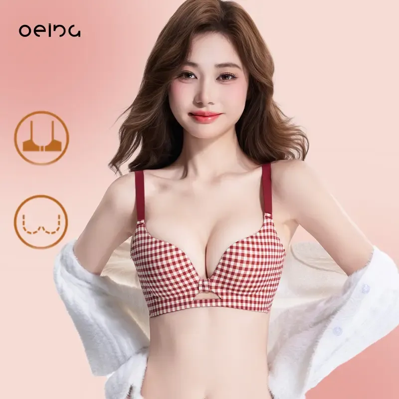 【OEING】 [2ピースパック] レディース プッシュアップブラ 平らな胸を谷間に変身 快適でキュート 3Dカップ シームレスフィット 優しくセクシー A-Fカップ #728