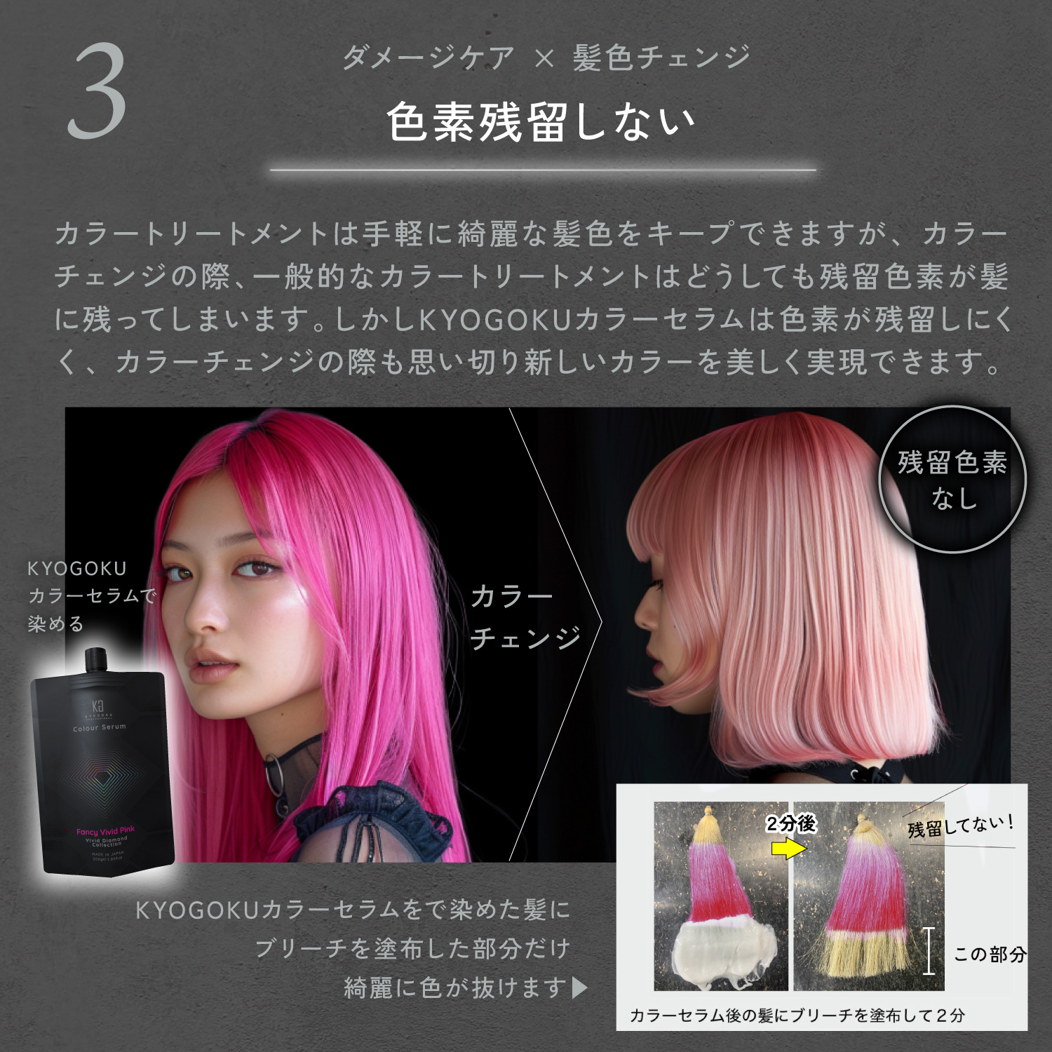 KYOGOKU カラーセラム(ファンシービビッド ピンク) 200g カラーバター カラートリートメント