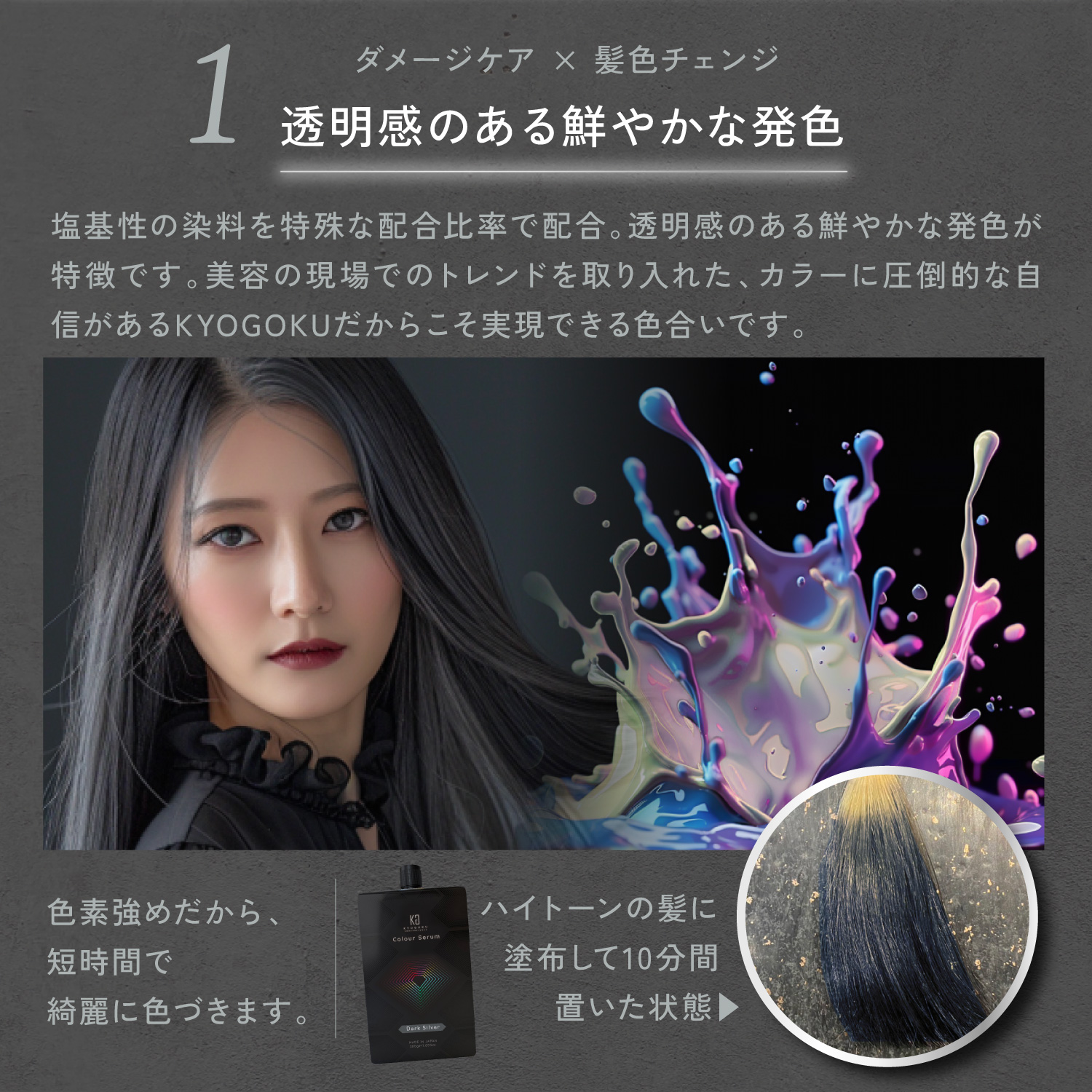 KYOGOKUカラーセラム(ダークシルバー) 200g カラーバター カラートリートメント