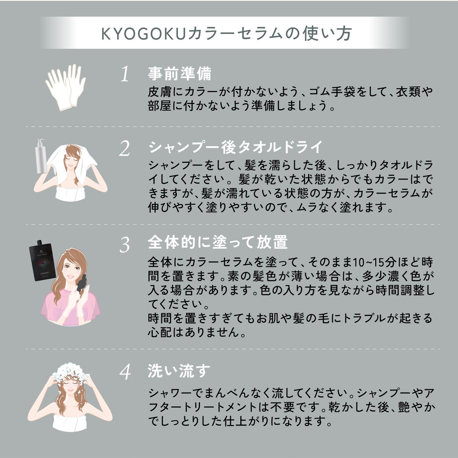 KYOGOKUカラーセラム(ダークシルバー) 200g カラーバター カラートリートメント