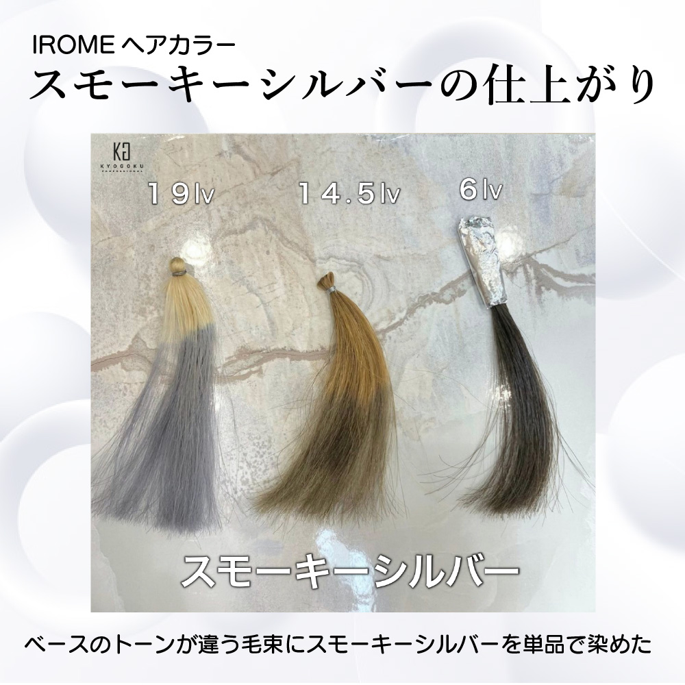 KYOGOKU IROME スモーキーシルバー 100g イロミー ヘアカラー ブリーチオンカラー 医薬部外品 1剤 ハイトーン おしゃれ染め