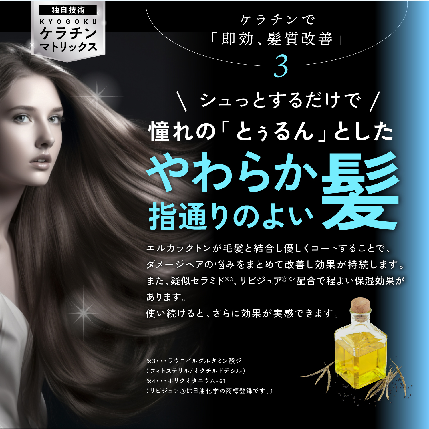 KYOGOKUケラチンミスト(導入美容液ミスト) 原液100% 洗い流さないトリートメント 美容室専売品 ケラチントリートメント