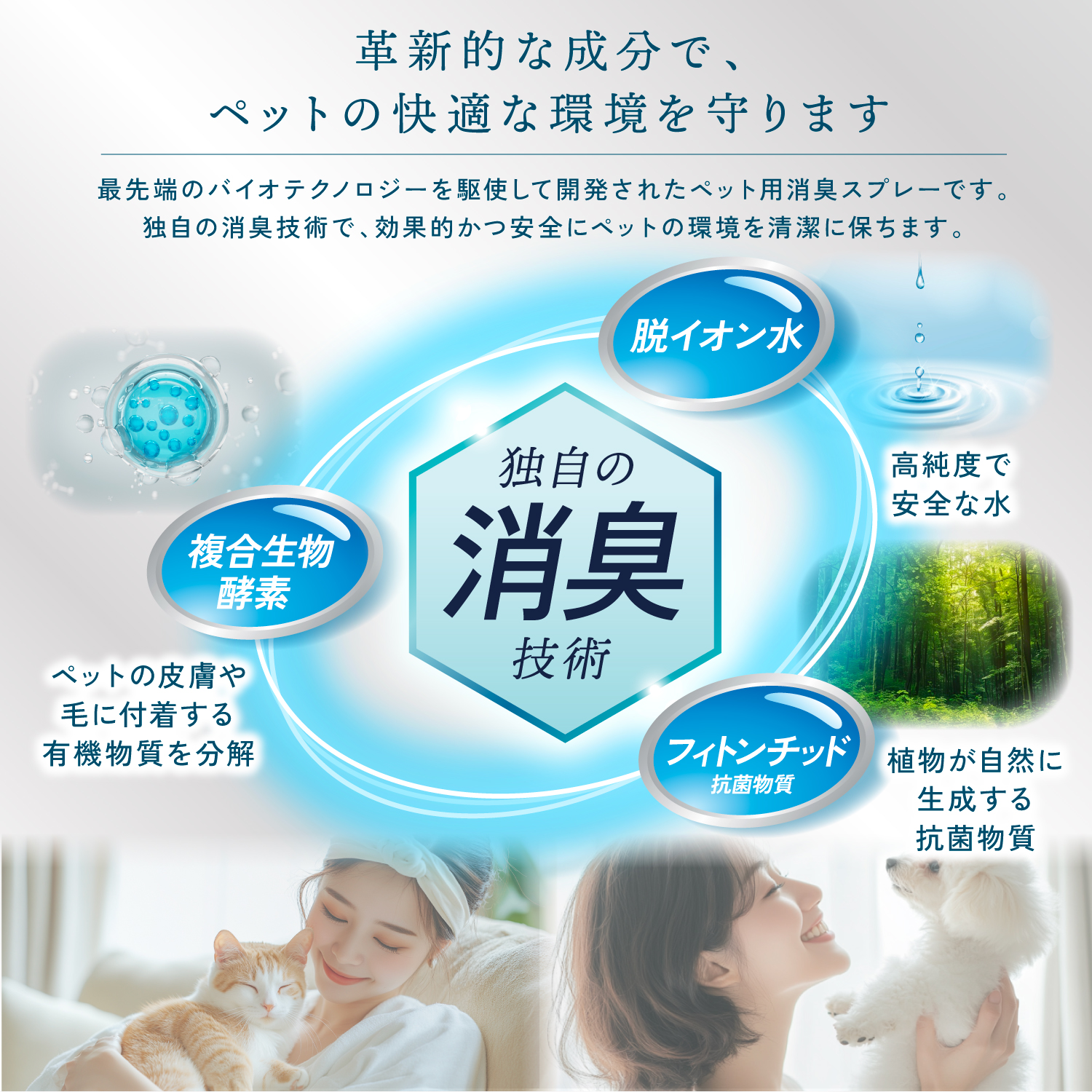 KYOGOKU ペット フレグランスミスト 獣医師が使う プロ用 オシッコ ウンチの匂いに除菌 消臭 犬用 猫用 ウィルスを徹底除去 舐めても安心