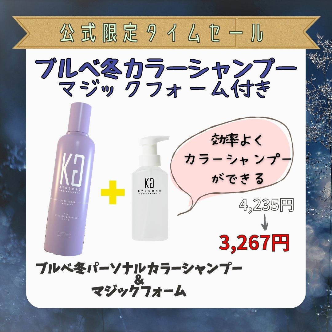 ブルべ冬カラーシャンプー（マジックフォーム付）