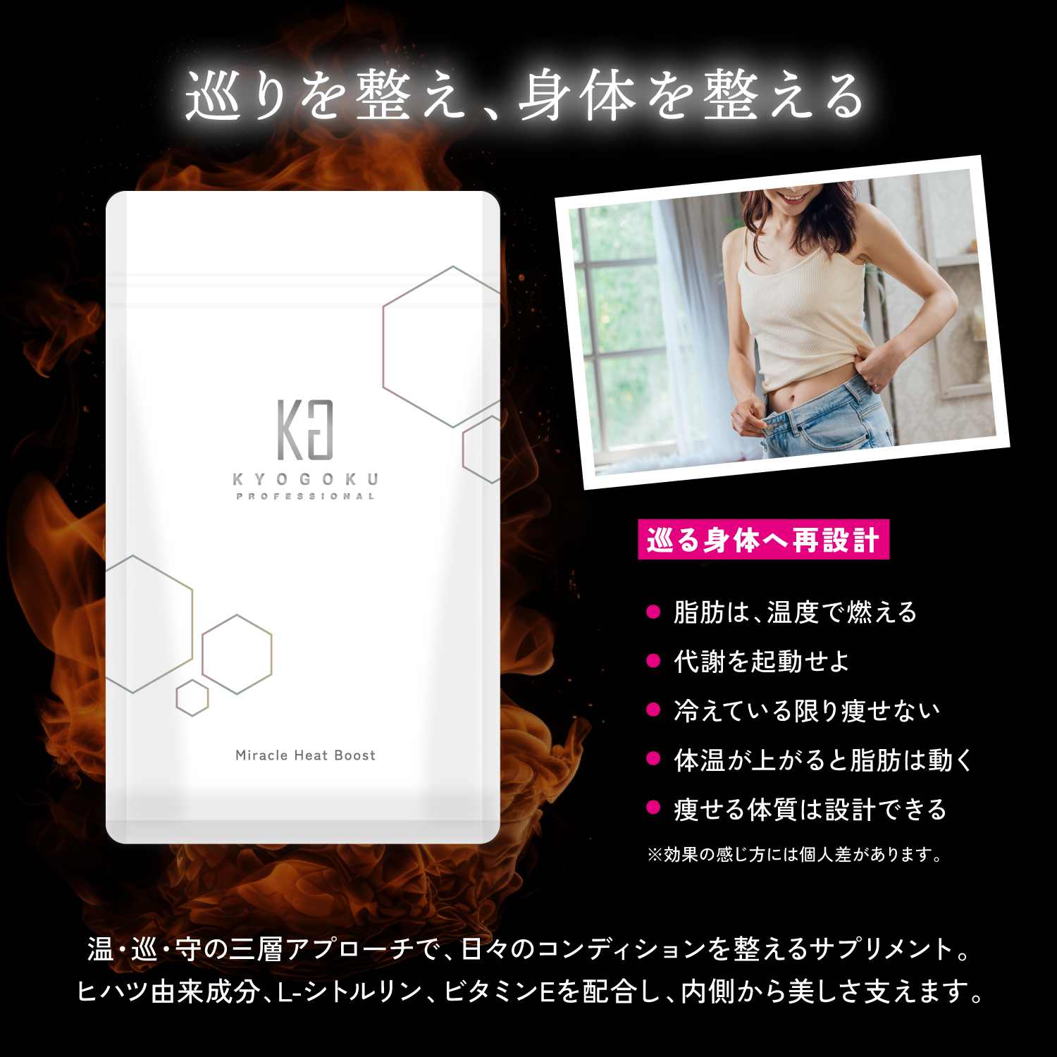 KYOGOKU ミラクルヒットブースト 脂肪燃焼 代謝 温活 ダイエット 美容室専売 サロン品質 商品画像12